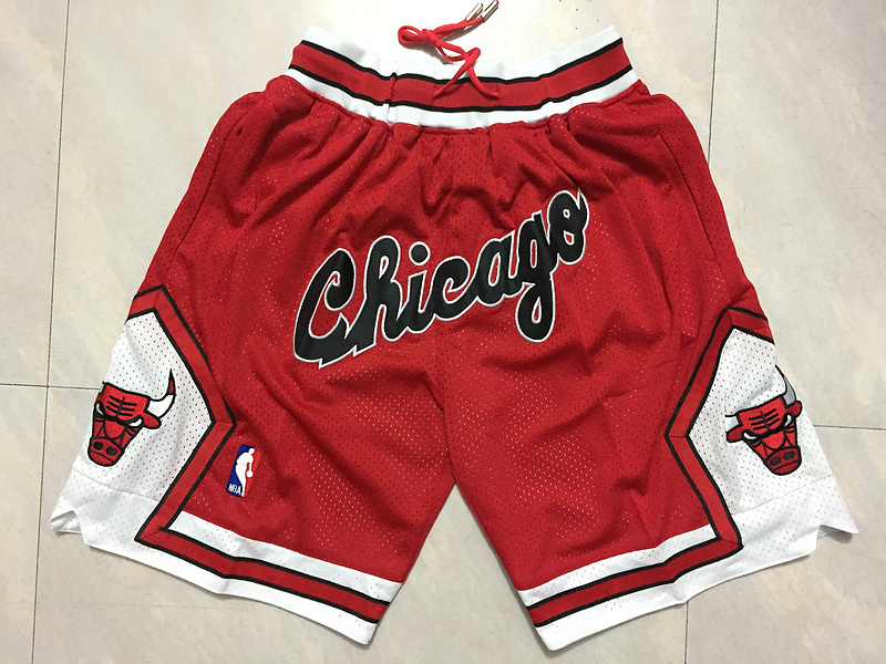 Men 2019 NBA Nike Chicago Bulls red style shorts